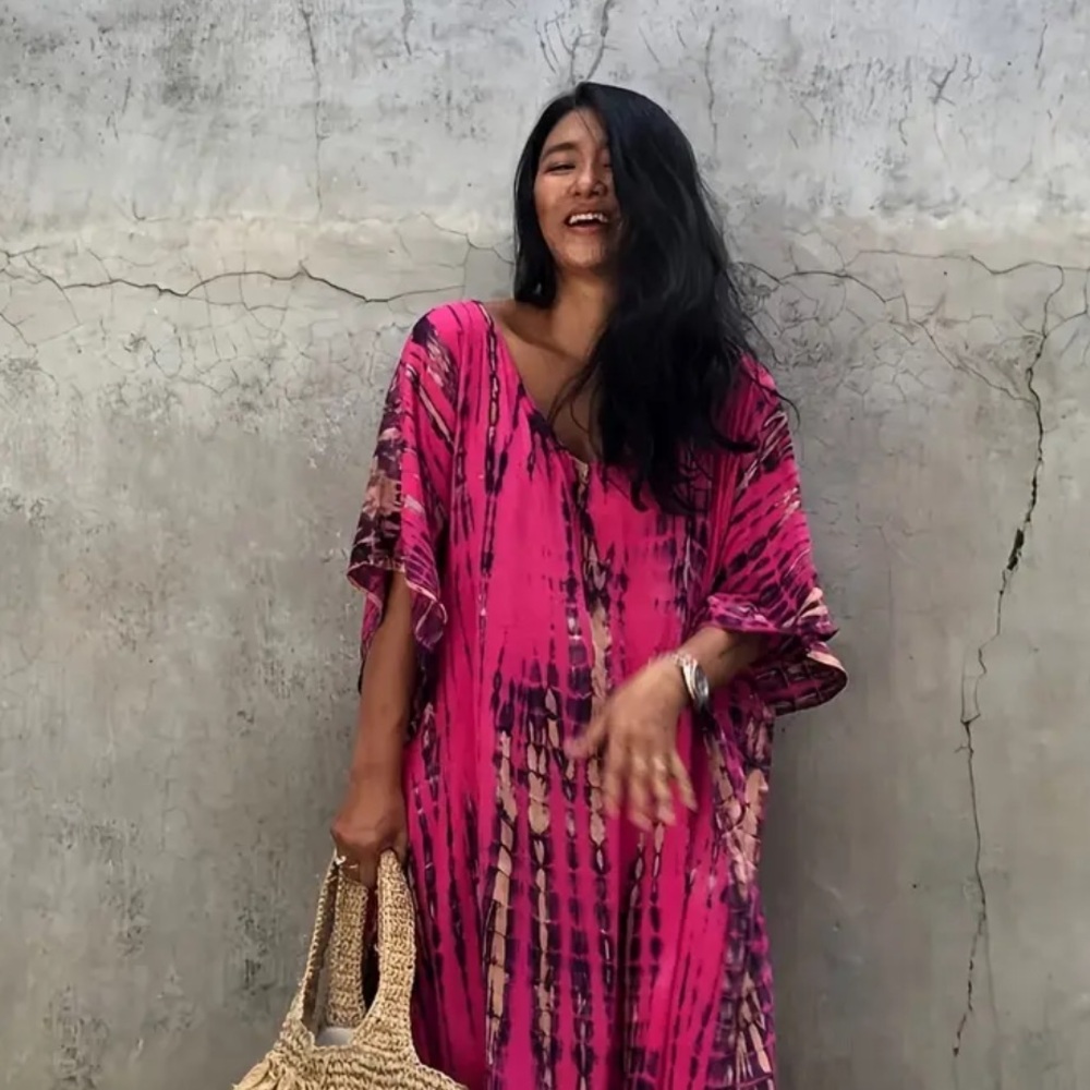 Pink caftan - plus - Picture 12 of 14